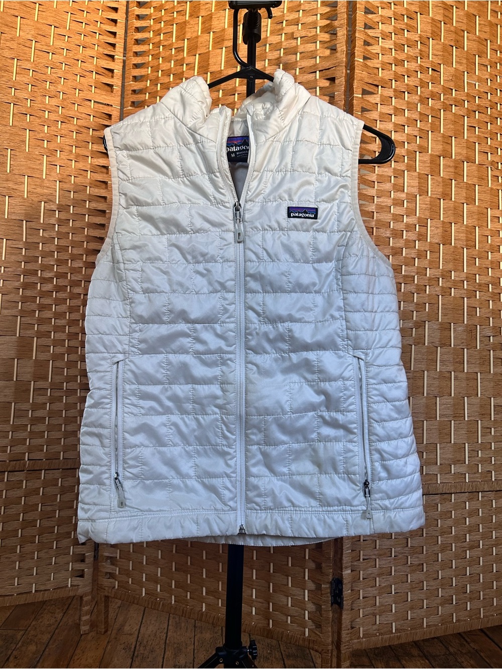 Patagonia White Quilted Insulated Vest